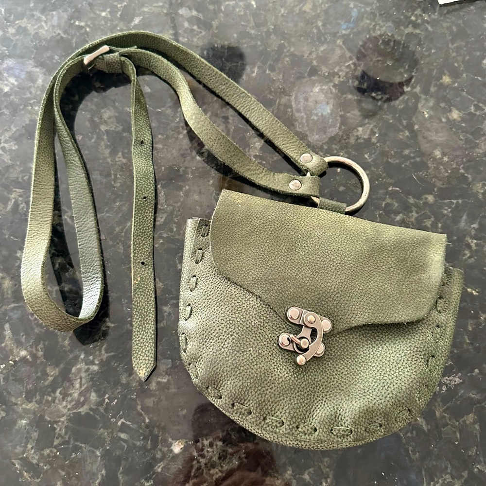 Free People Cynthia Mini Saddle Bag Green